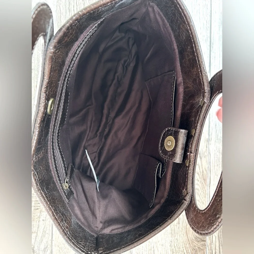 Ann Taylor Loft Crocodile Embossed Leather Handbag